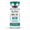 Alpha Peptide Research BPC-157 5mg laboratory research vial with teal Healing Peptide Research branding.
