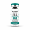 Alpha Peptide Research BPC-157 + TB-500 Blend 10mg laboratory research vial with teal Healing Peptide Blend branding.