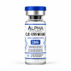 Alpha Peptide Research CJC-1295 No DAC 2mg Growth Hormone lyophilized research peptide vial with royal blue DNA helix graphics for scientific and laboratory research.