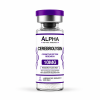 Alpha Peptide Research Cerebrolysin 10mg laboratory research vial with deep purple Cognitive Peptides branding.