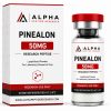 Front view of Alpha Peptide Research Pinealon 50mg lyophilized peptide vial for scientific research featuring Research Use Only labeling and premium laboratory-grade packaging.