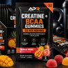 Creatine + BCAA Gummies 5g Tropical Punch individual sachet with 5,000mg creatine monohydrate per serving.