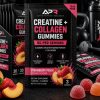 Creatine + Collagen Gummies 5g Strawberry Peach individual sachet with 5,000mg creatine monohydrate per serving.