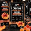 Creatine Monohydrate Gummies 5g Sour Peach individual sachet with 5,000mg creatine per serving.