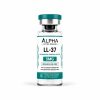 Alpha Peptide Research LL-37 5mg antimicrobial research peptide vial with teal Healing Peptides branding.